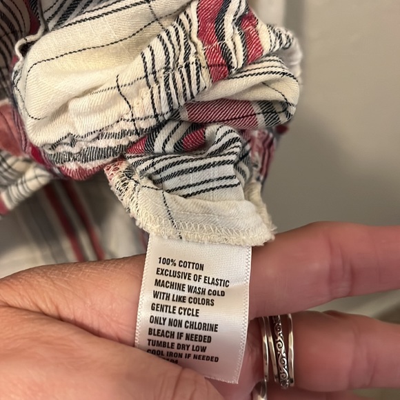 True Craft 3X 100% Cotton Faux Wrap Top W X Detail Top Balloon Sleeve Hi Low - Picture 7 of 8